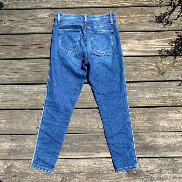 Flying Monkey blue jeans pinstripe accent stripe down leg size 26 stretch - Picture 9 of 10